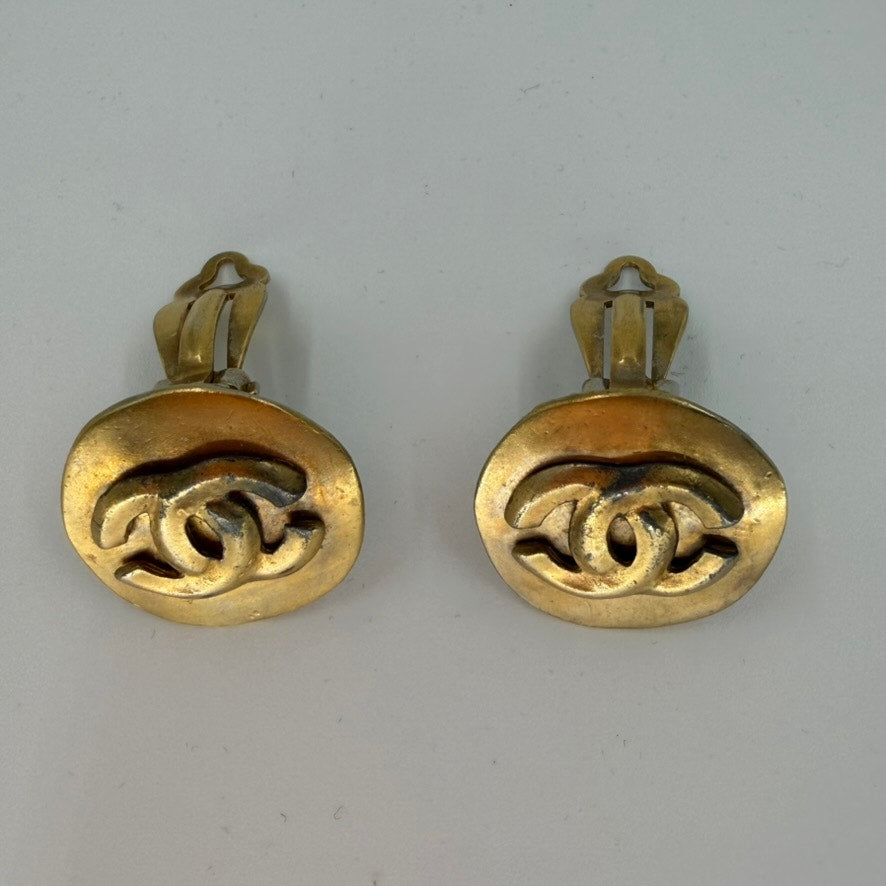 Chanel Gold CoCo Mark Earrings