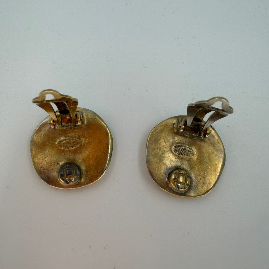Chanel Gold CoCo Mark Earrings