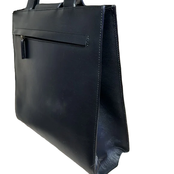 GUCCI Vintage black leather handbag / tote