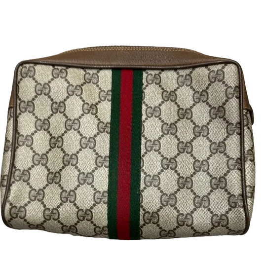 Gucci GG Monogram with Sherry line Clutch with unbranded chain