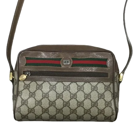 Gucci Brown and Cream Crossbody Bag