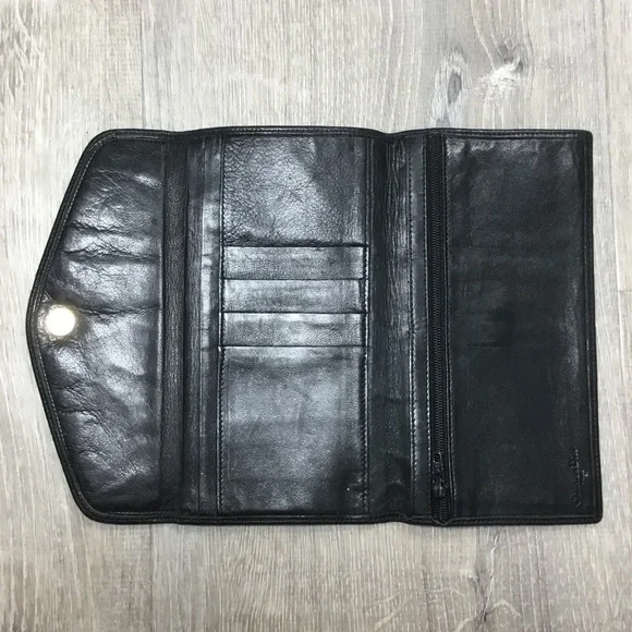 Dior Black Textured Leather Wallet