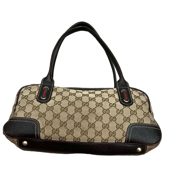 Gucci Brown Princy GG Canvas Leather Shoulder Bag