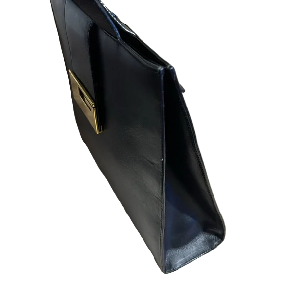 GUCCI Vintage black leather handbag / tote