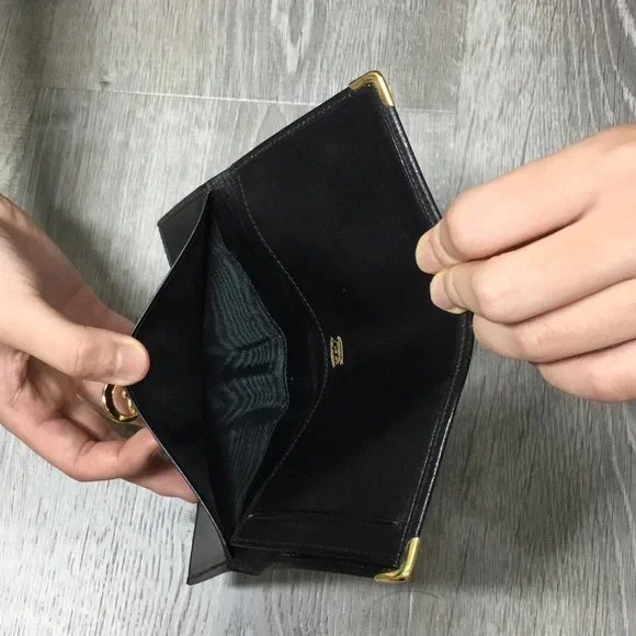 Gucci Black Checkbook Cover with Sherry Line