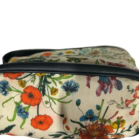 Gucci Floral Canvas Shoulder Bag