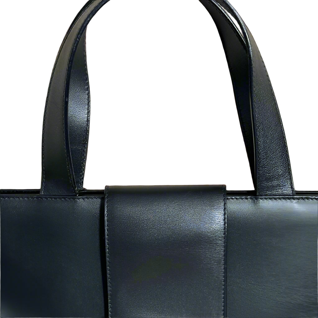 GUCCI Vintage black leather handbag / tote
