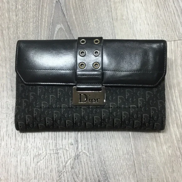 Dior Elegant Black and Gray Wallet