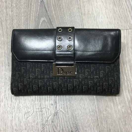 Dior Elegant Black and Gray Wallet