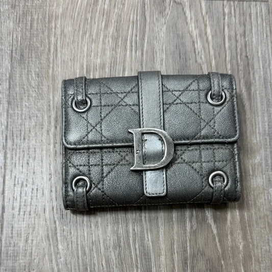 Dior Metallic Gray Wallet