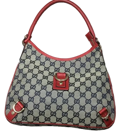 Gucci Red Abbey D-Ring GG Monogram Shoulder Bag