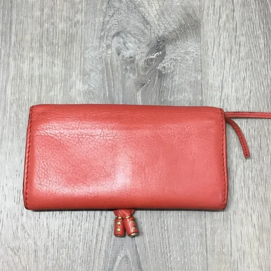 Chloe Coral Leather Wallet