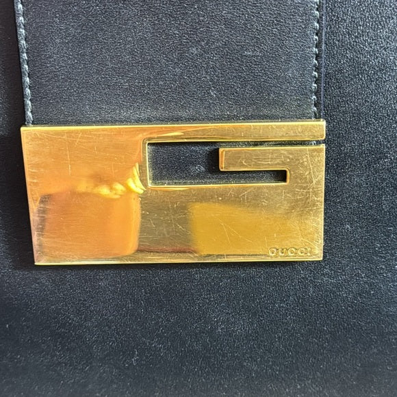 GUCCI Vintage black leather handbag / tote