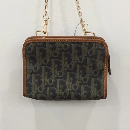 Dior Mini Brown and Tan Monogram Bag with Conversion Kit