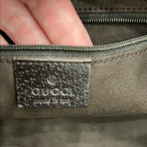 Gucci Brown Princy GG Canvas Leather Shoulder Bag
