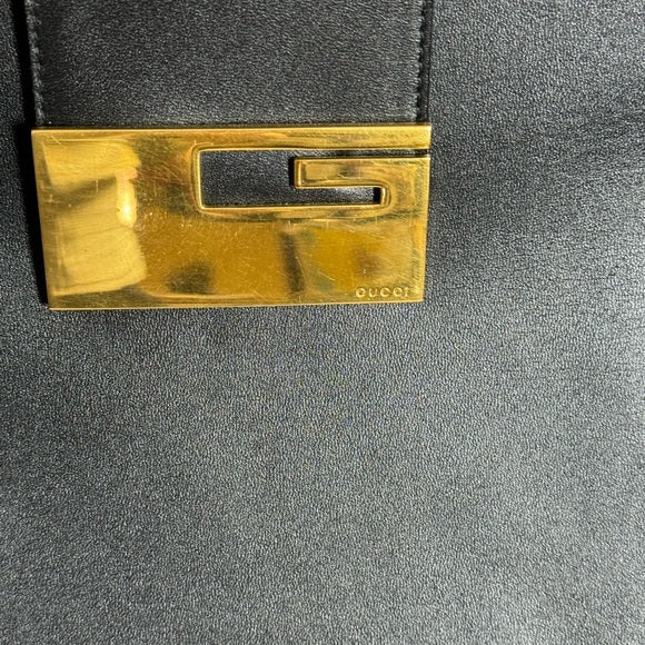 GUCCI Vintage black leather handbag / tote