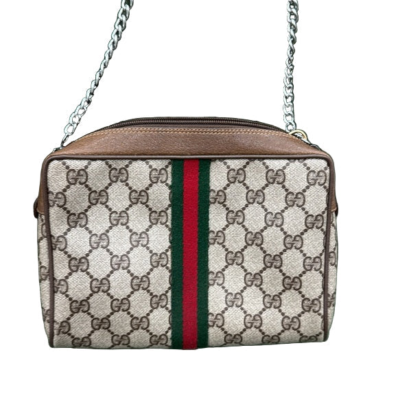 Gucci GG Monogram with Sherry line Clutch with unbranded chain
