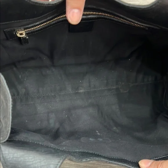 Gucci Black Monogram Junco Shoulder Bag