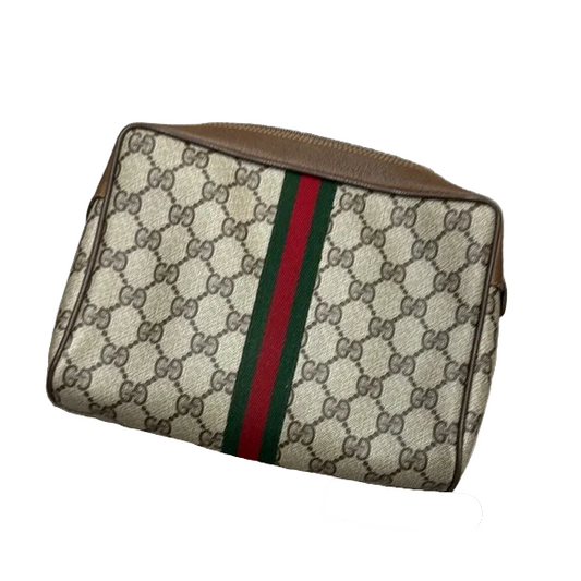 Gucci GG Monogram with Sherry line Clutch with unbranded chain
