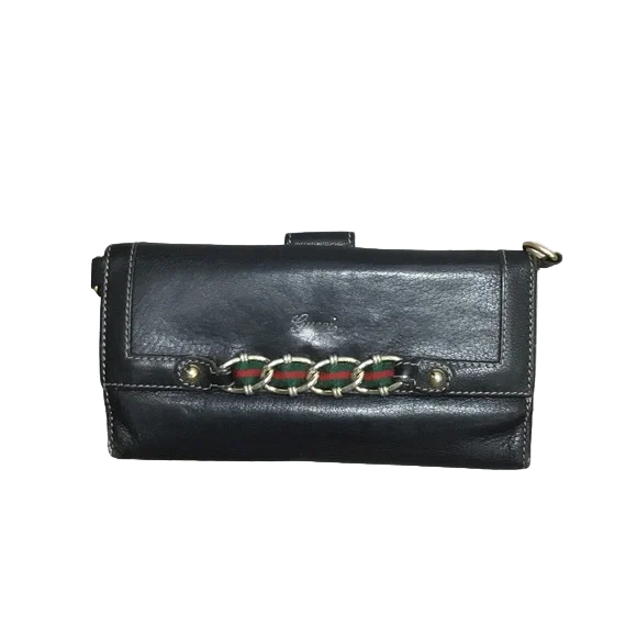 Gucci Black Interlocking Sherry line Wallet