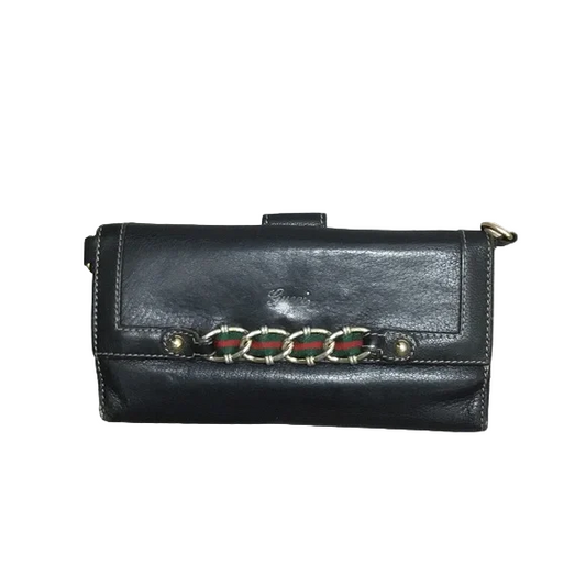 Gucci Black Interlocking Sherry line Wallet
