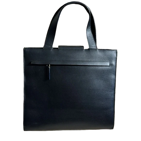 GUCCI Vintage black leather handbag / tote