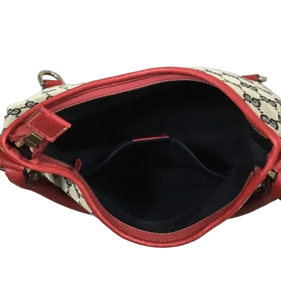 Gucci Red Abbey D-Ring GG Monogram Shoulder Bag