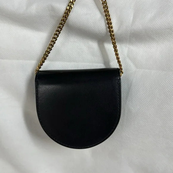 Yves Saint Laurent Black Calfskin Leather Coin Purse