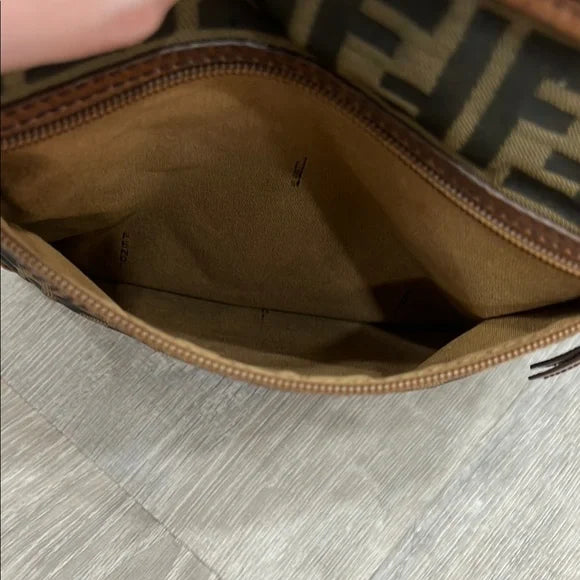 Fendi Brown FF Monogram Zucca Crossbody Bag