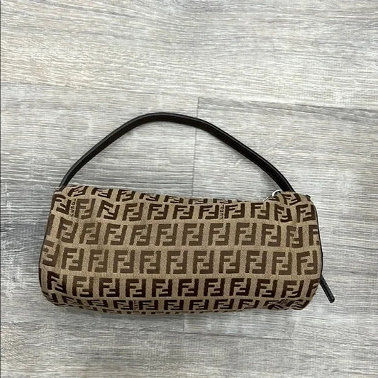 Fendi Brown Shoulder Bag with Signature Monogram
