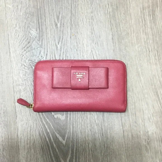 Prada Rose Pink Bow Wallet