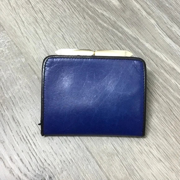 Yves Saint Laurent Royal Blue Leather Coin Purse