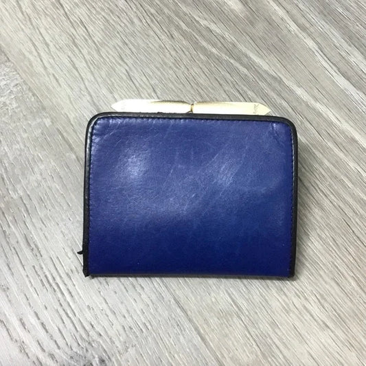 Yves Saint Laurent Royal Blue Leather Coin Purse