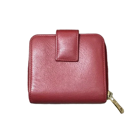 Yves Saint Laurent Red Leather Wallet