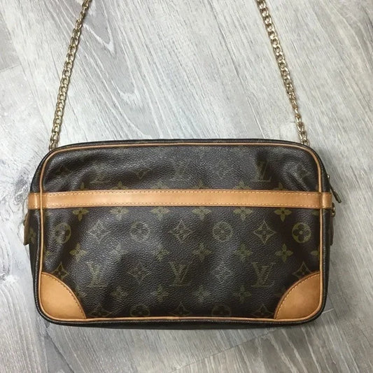 Louis Vuitton Brown and Tan Monogram Shoulder Bag