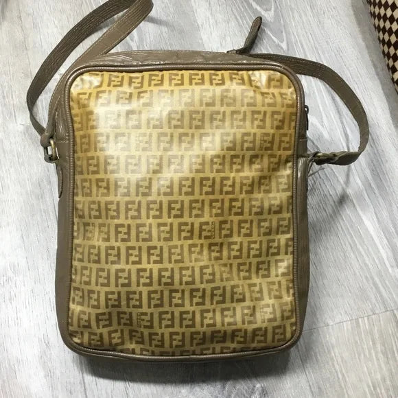 Fendi Tan and Brown Messenger Bag