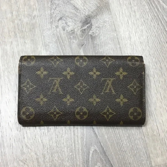Louis Vuitton Dark Brown Monogram Sarah Long Wallet with Slots